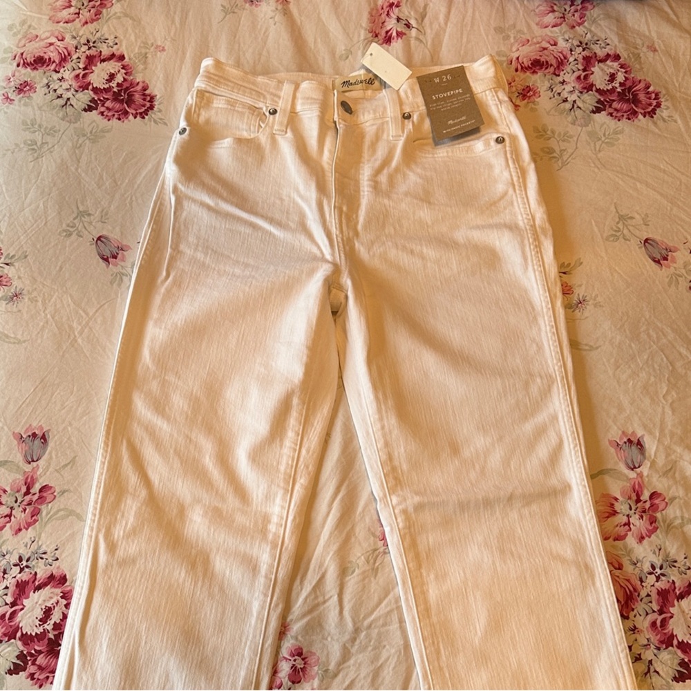 Madewell Straight-Leg Jeans in White